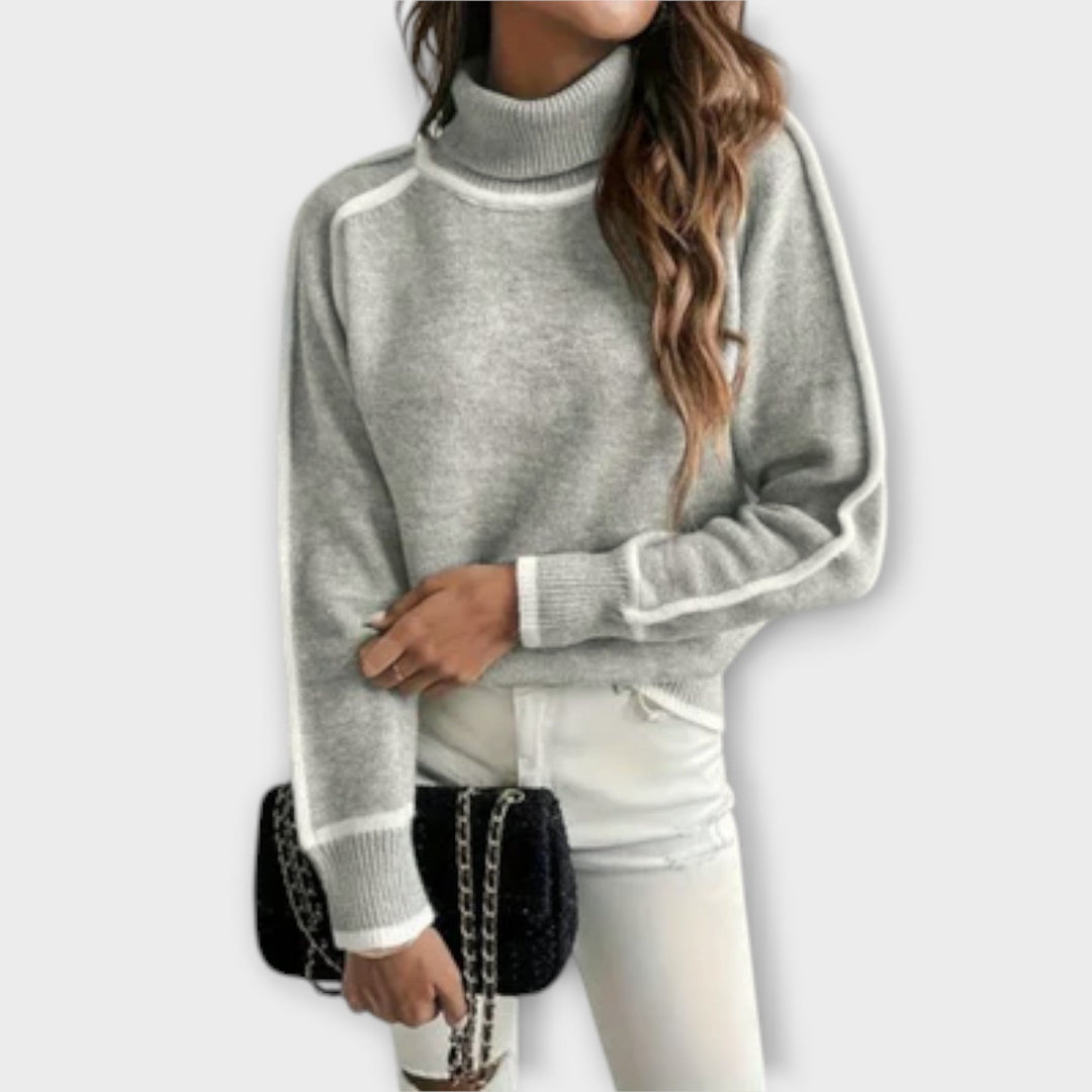 Aurora – Pull Décontracté à Col Roulé