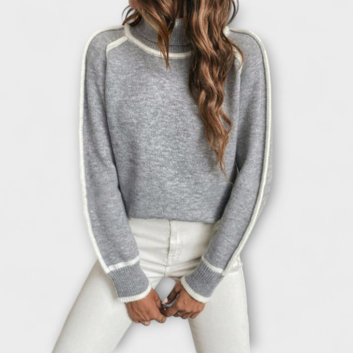 Aurora – Pull Décontracté à Col Roulé