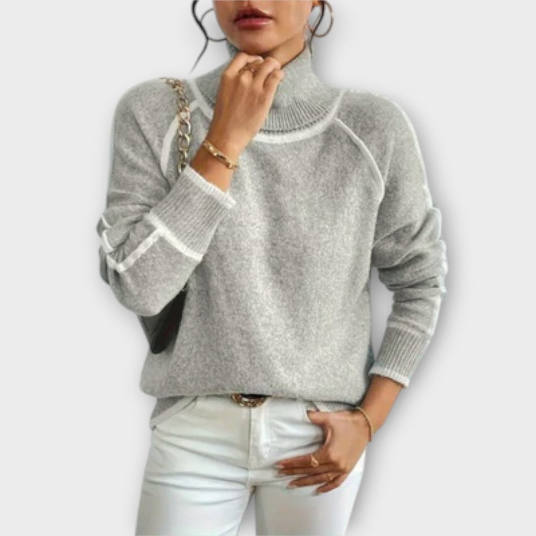 Aurora – Pull Décontracté à Col Roulé