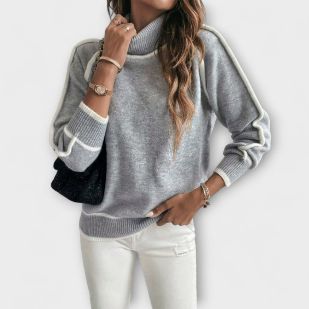 Aurora – Pull Décontracté à Col Roulé