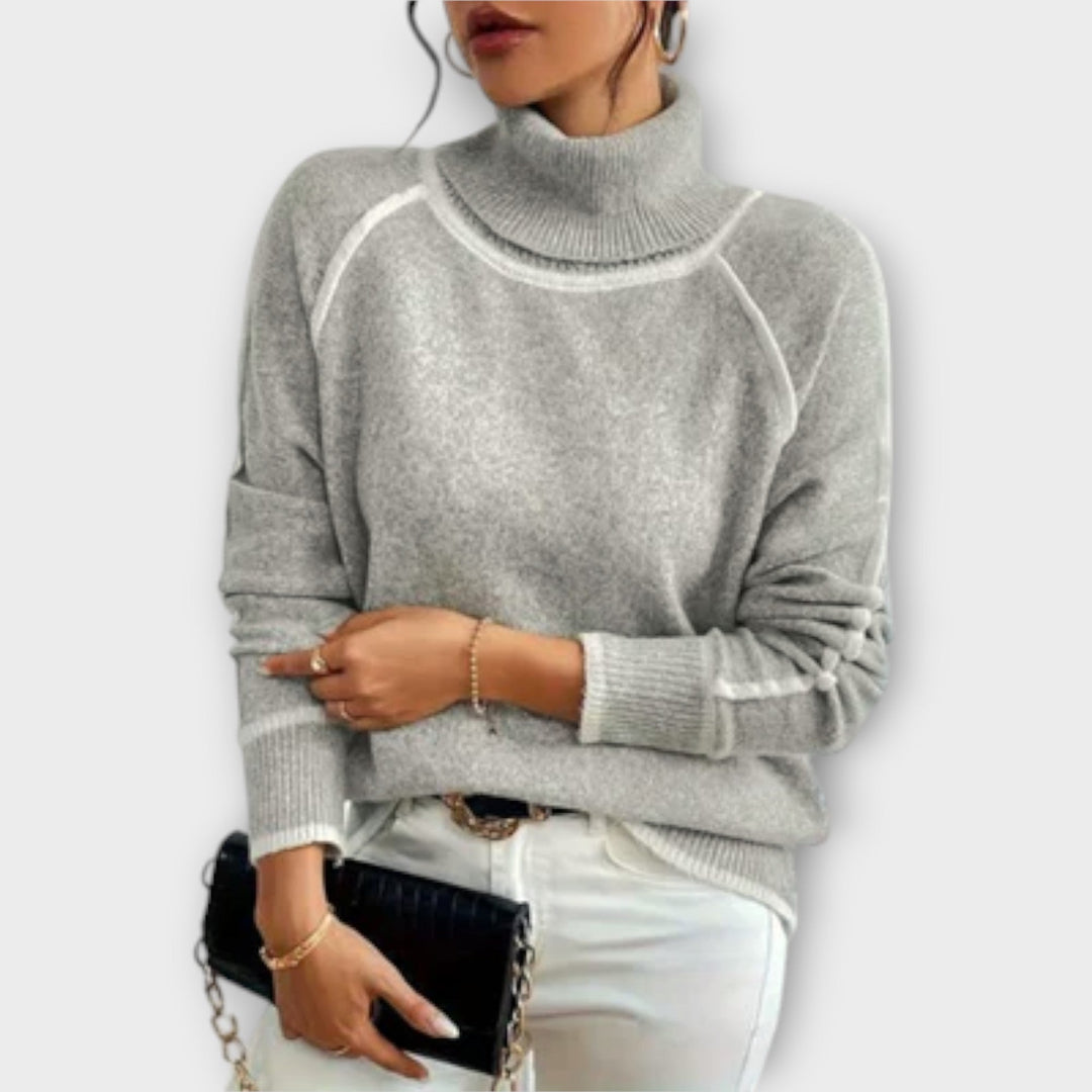 Aurora – Pull Décontracté à Col Roulé