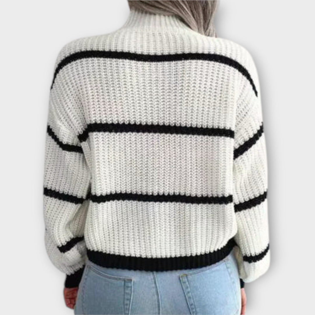 Chavala – Pull à Col Roulé Rayé