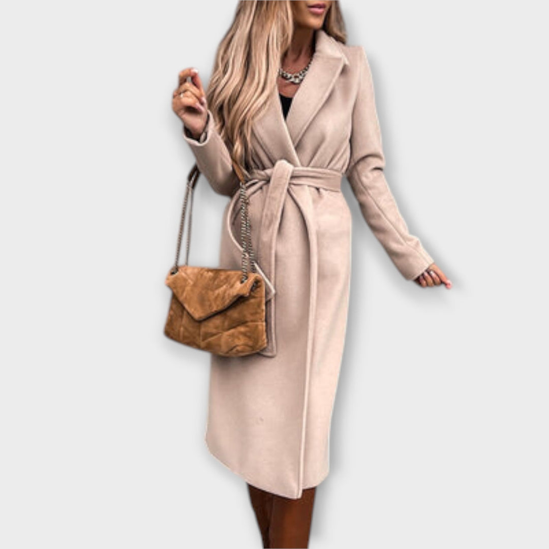 Eliza – Manteau Long Ceinture
