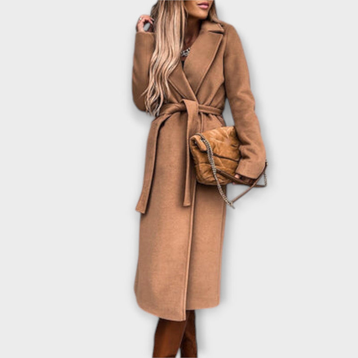 Eliza – Manteau Long Ceinture