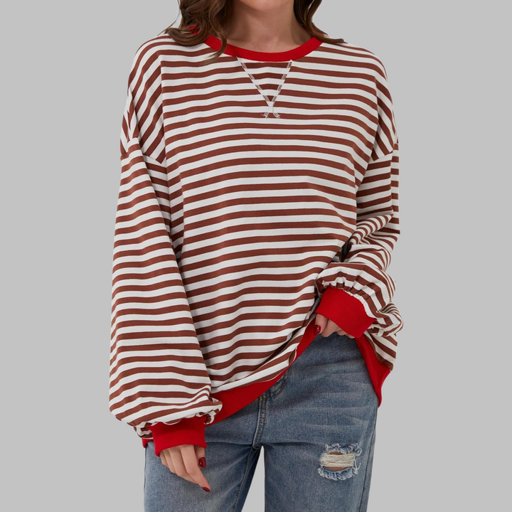 Amélie - Sweat Rayé Décontracté