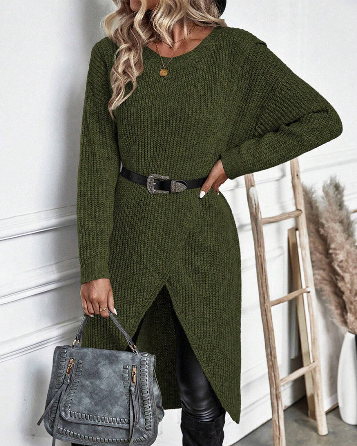 Robe Pull Longue Unie