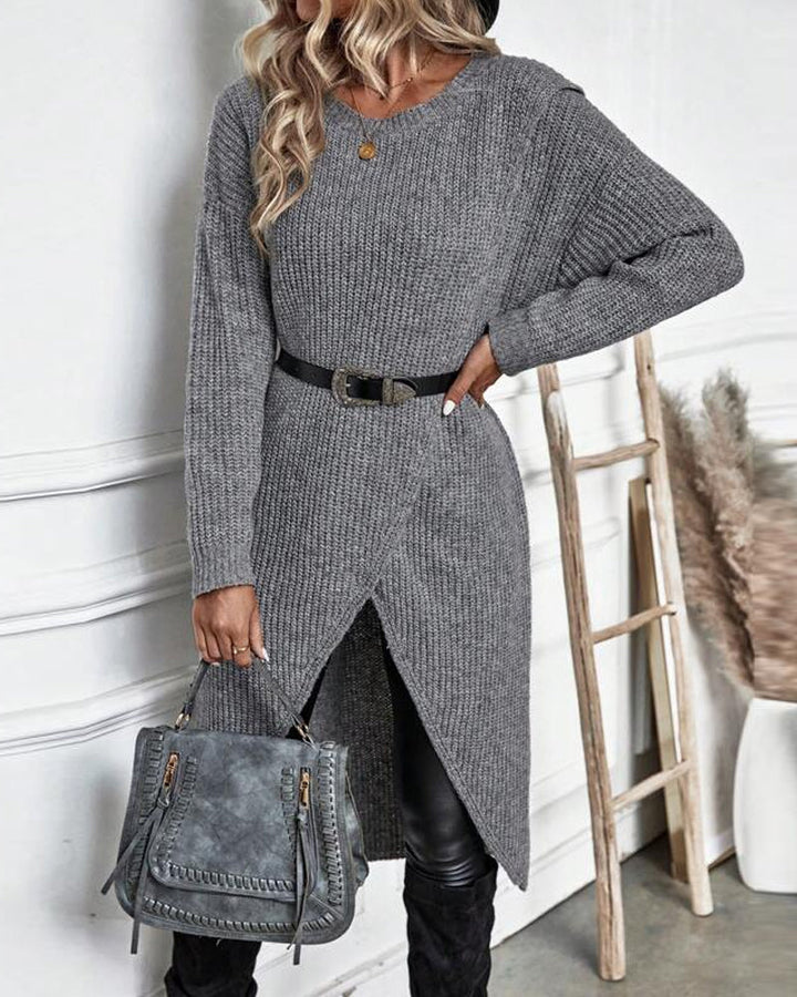 Robe Pull Longue Unie