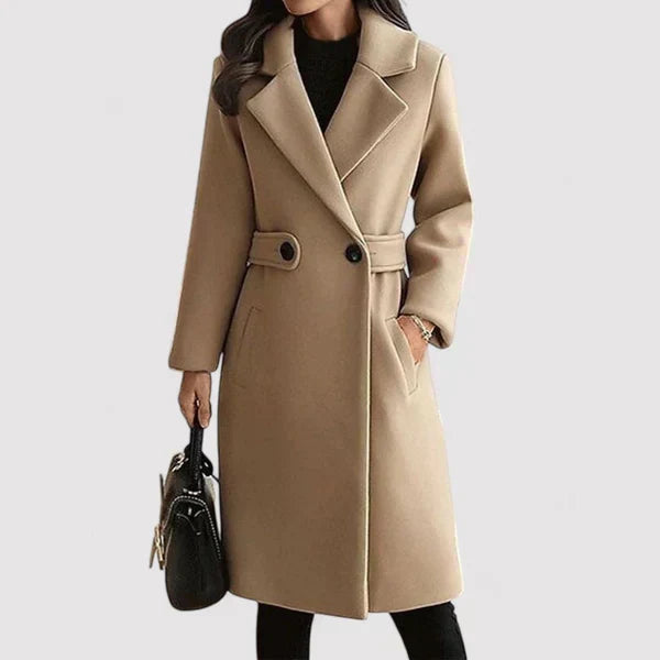 Clara – Manteau Laine Ceinture