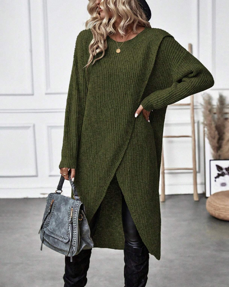 Robe Pull Longue Unie