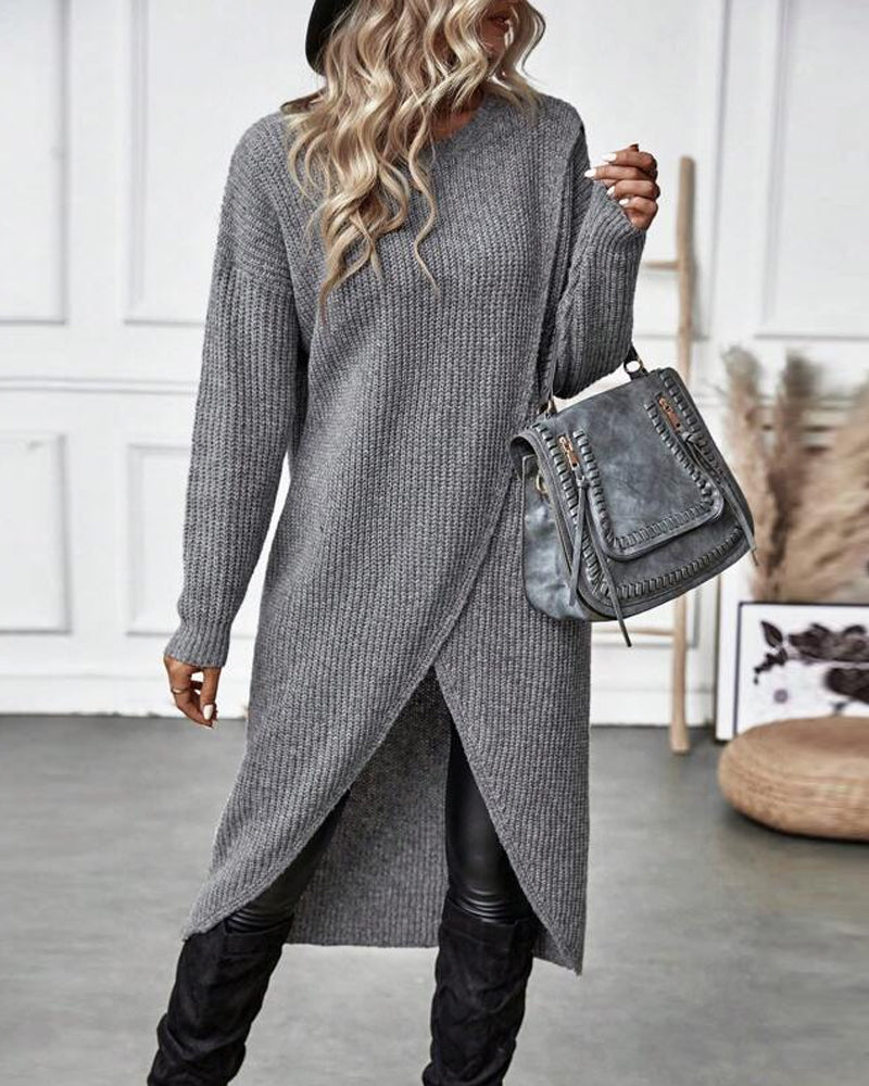 Robe Pull Longue Unie