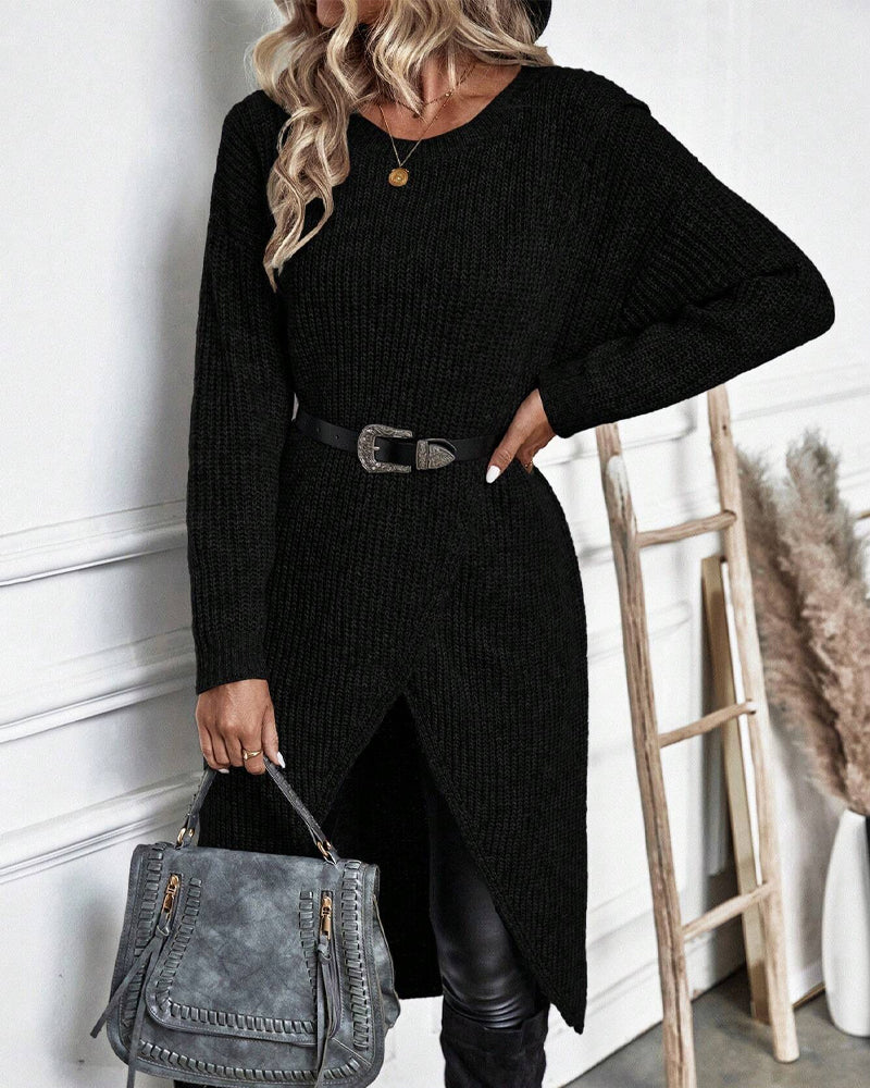 Robe Pull Longue Unie