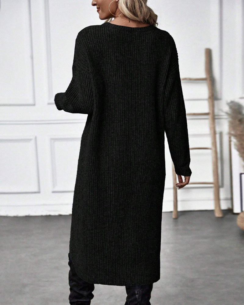Robe Pull Longue Unie