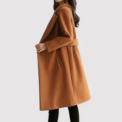 Clara – Manteau Laine Ceinture