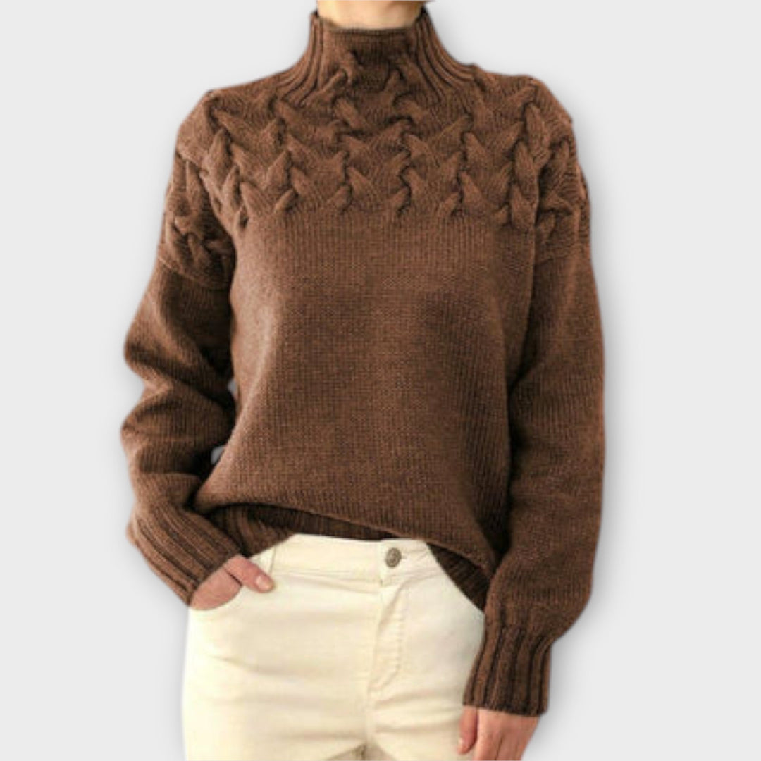 Eva – Pull Femme à Détails Câbles