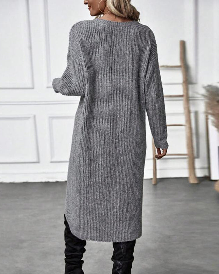Robe Pull Longue Unie