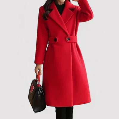 Clara – Manteau Laine Ceinture