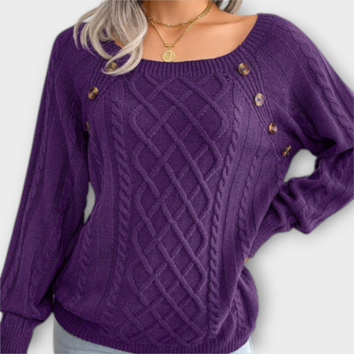 Malia – Pull en Maille avec Boutons