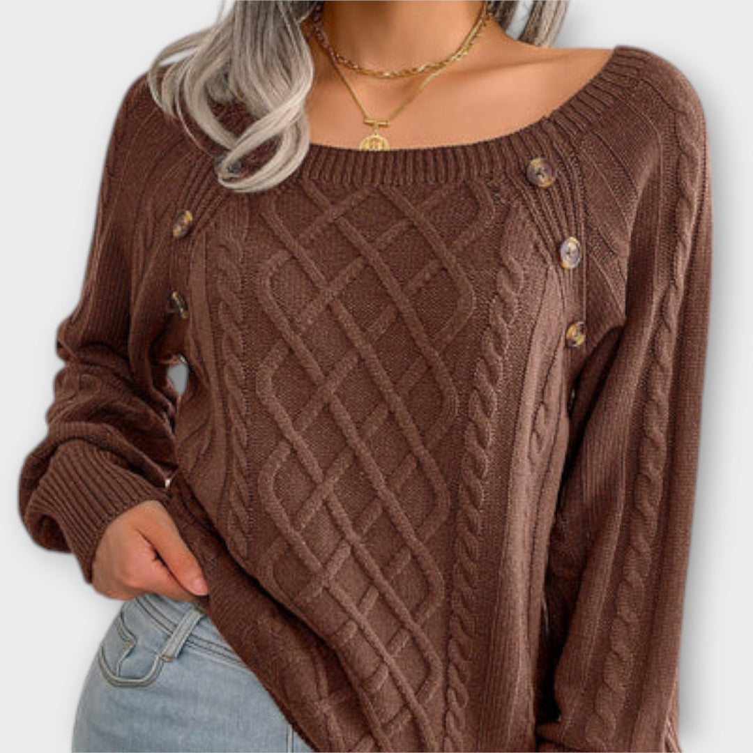 Malia – Pull en Maille avec Boutons
