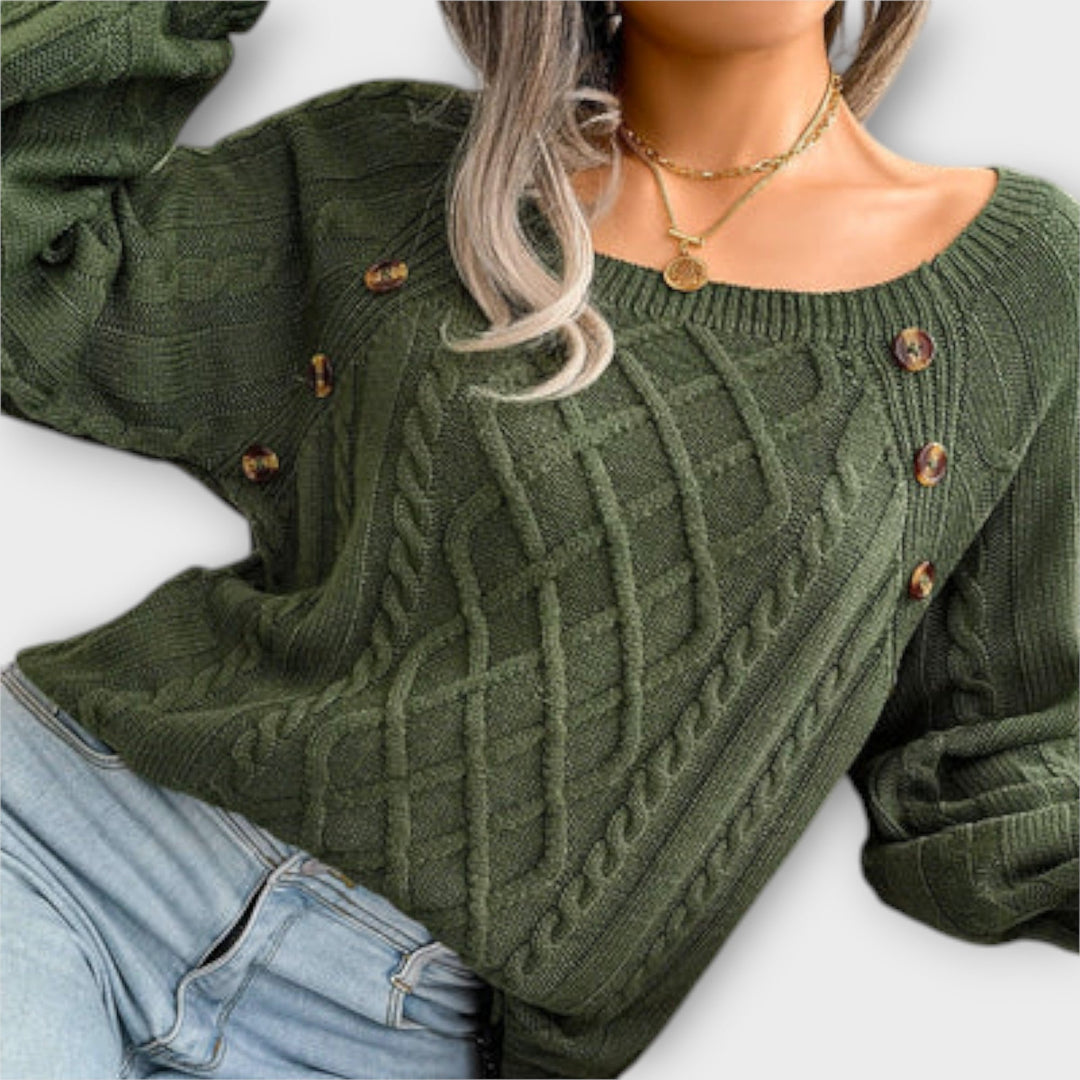 Malia – Pull en Maille avec Boutons