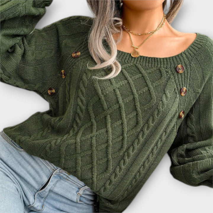 Malia – Pull en Maille avec Boutons
