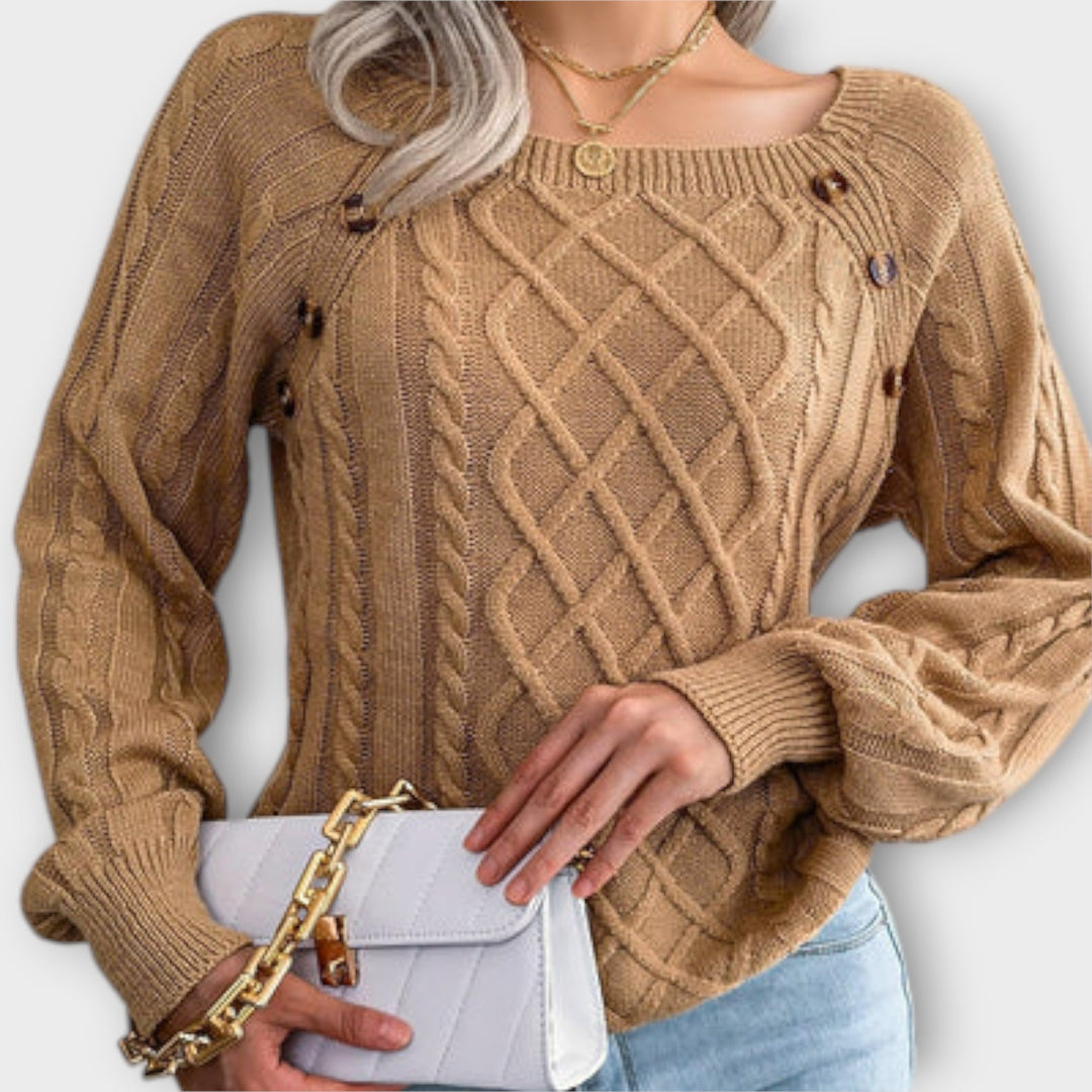 Malia – Pull en Maille avec Boutons