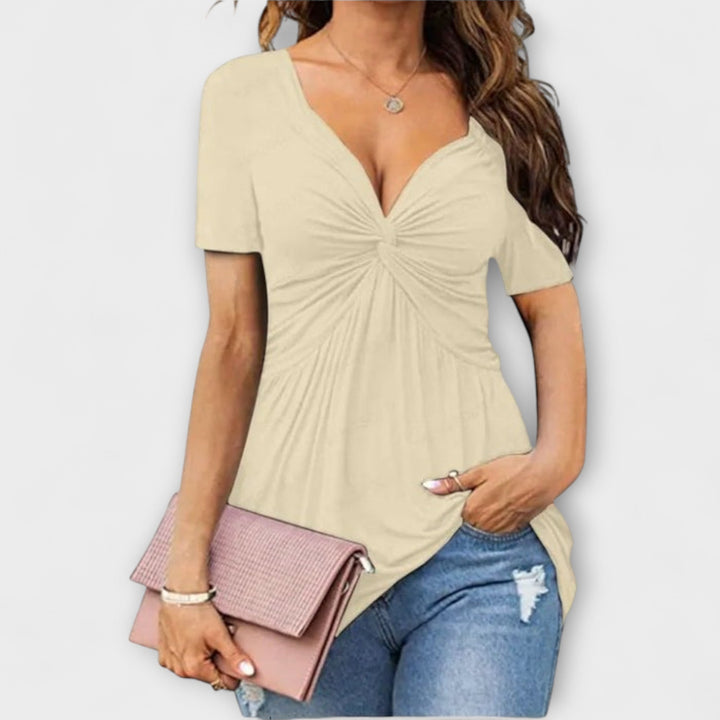 Lina – T-shirt à col en V